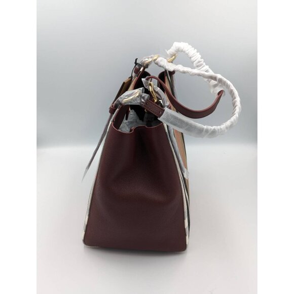 Burberry Small Canterbury Leather House Check Canvas Shoulder Tote Bag M… - Picture 4 of 16